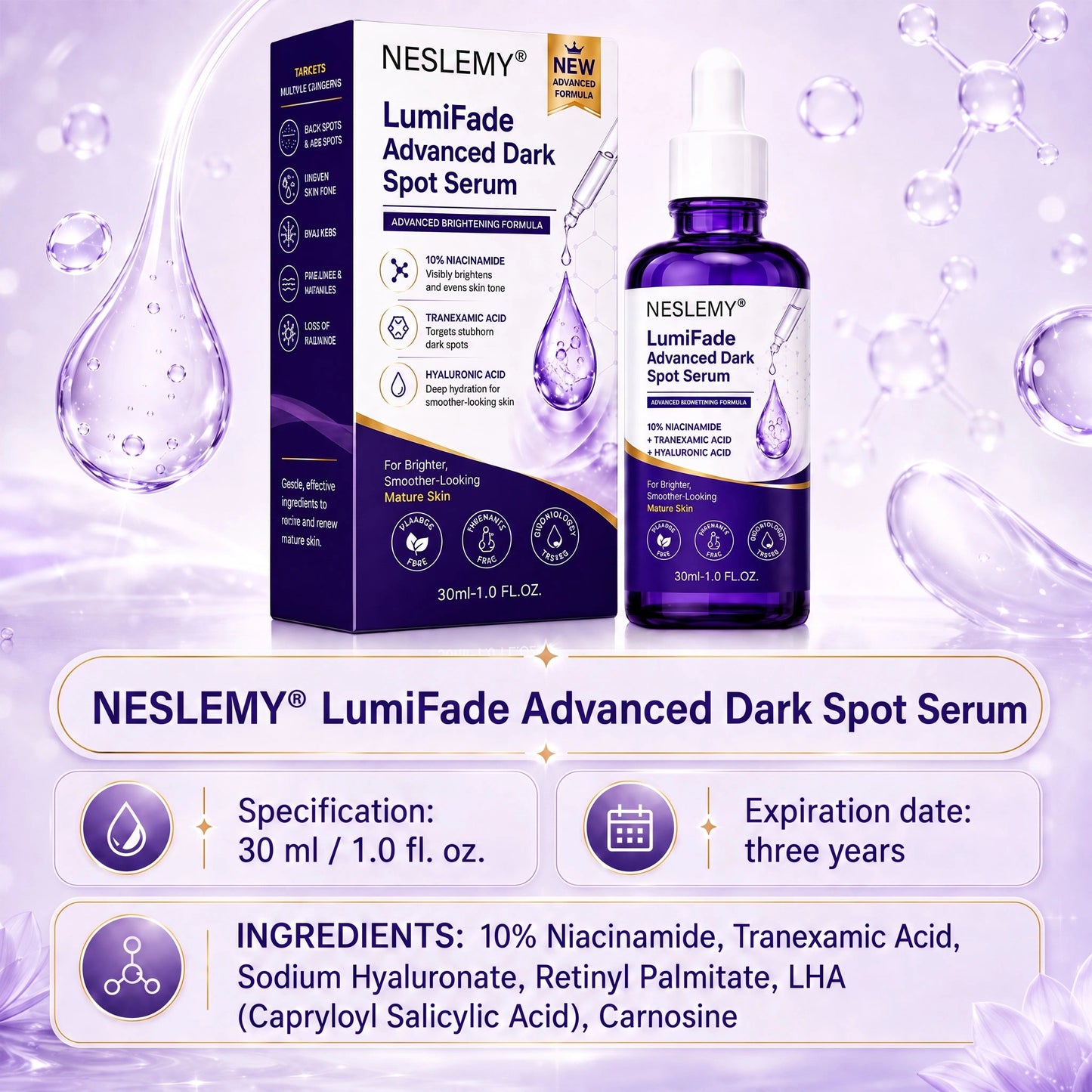 💥100K+ SOLD💕NESLEMY® LumiFade Advanced Dark Spot Serum