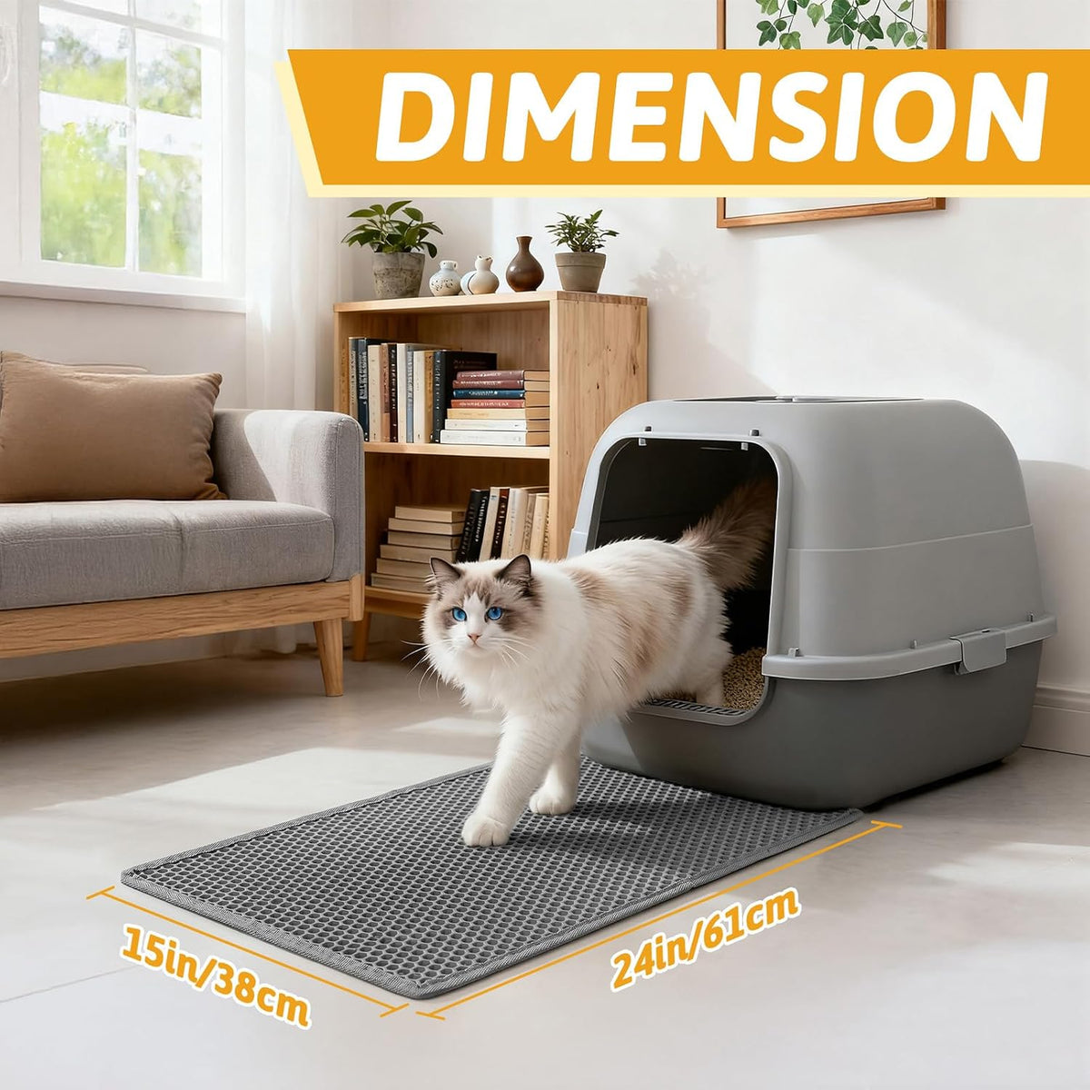 Cat Litter Mat, Double-Layer Waterproof Litter Trap — product image 6 of 6
