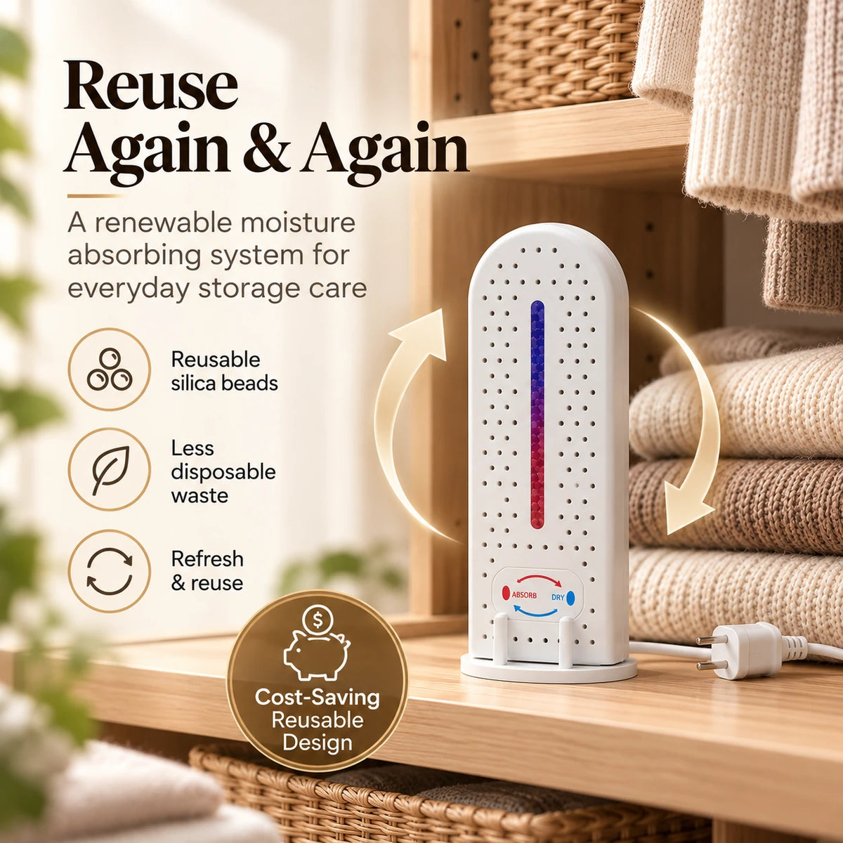 Mini reusable closet dehumidifier — product image 4