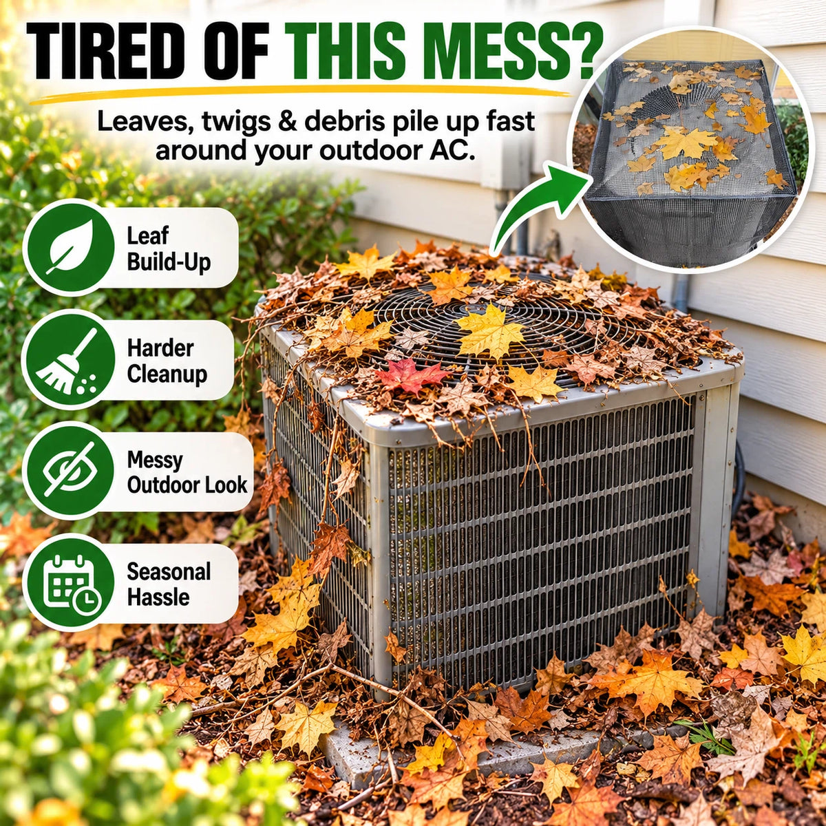 Heavy-duty mesh AC cover — product image 1