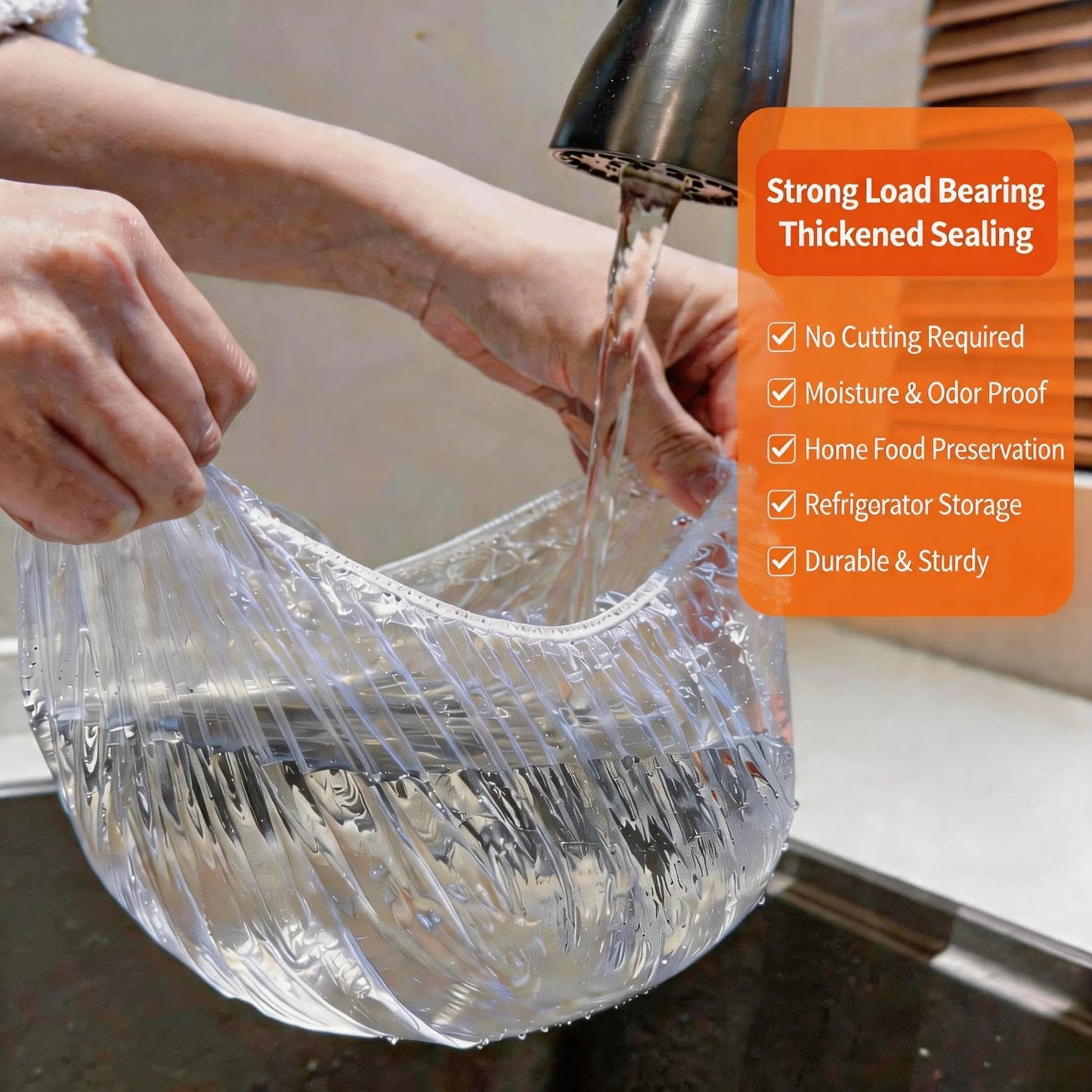 🔥Last Day Promotion 50% OFF丨100PCS Plastic Bowl Covers – Elastic Reusable Food Wrap