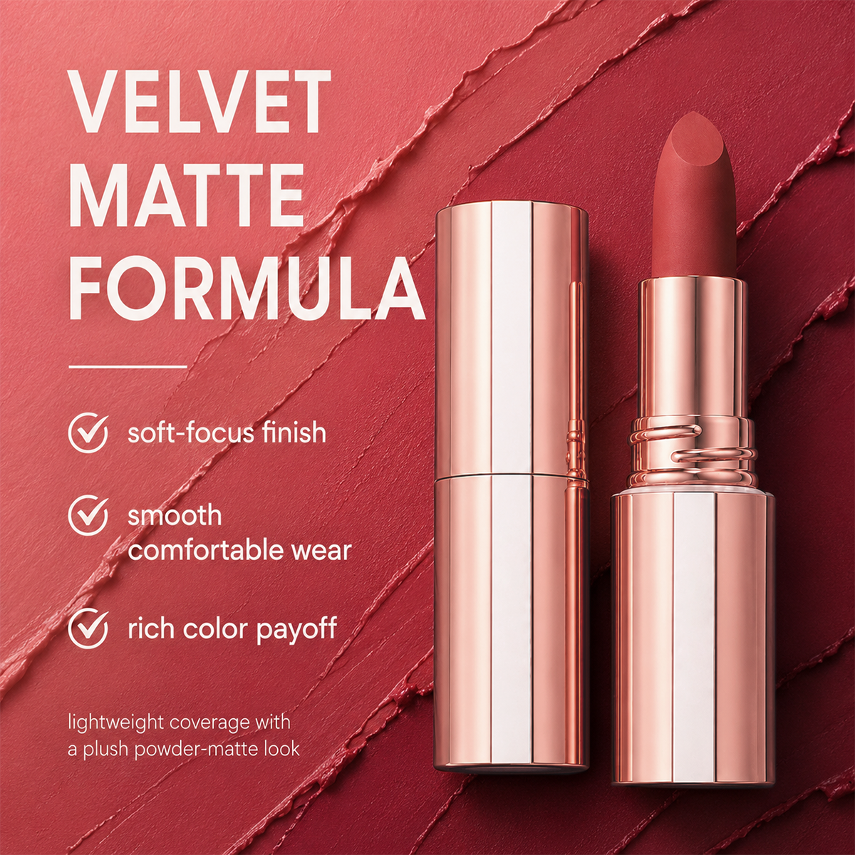 💋 BUY 1 GET 1 FREE ✨ 24H Matte Lipstick — Smudge-Proof, Long-Lasting & Highly Pigmented