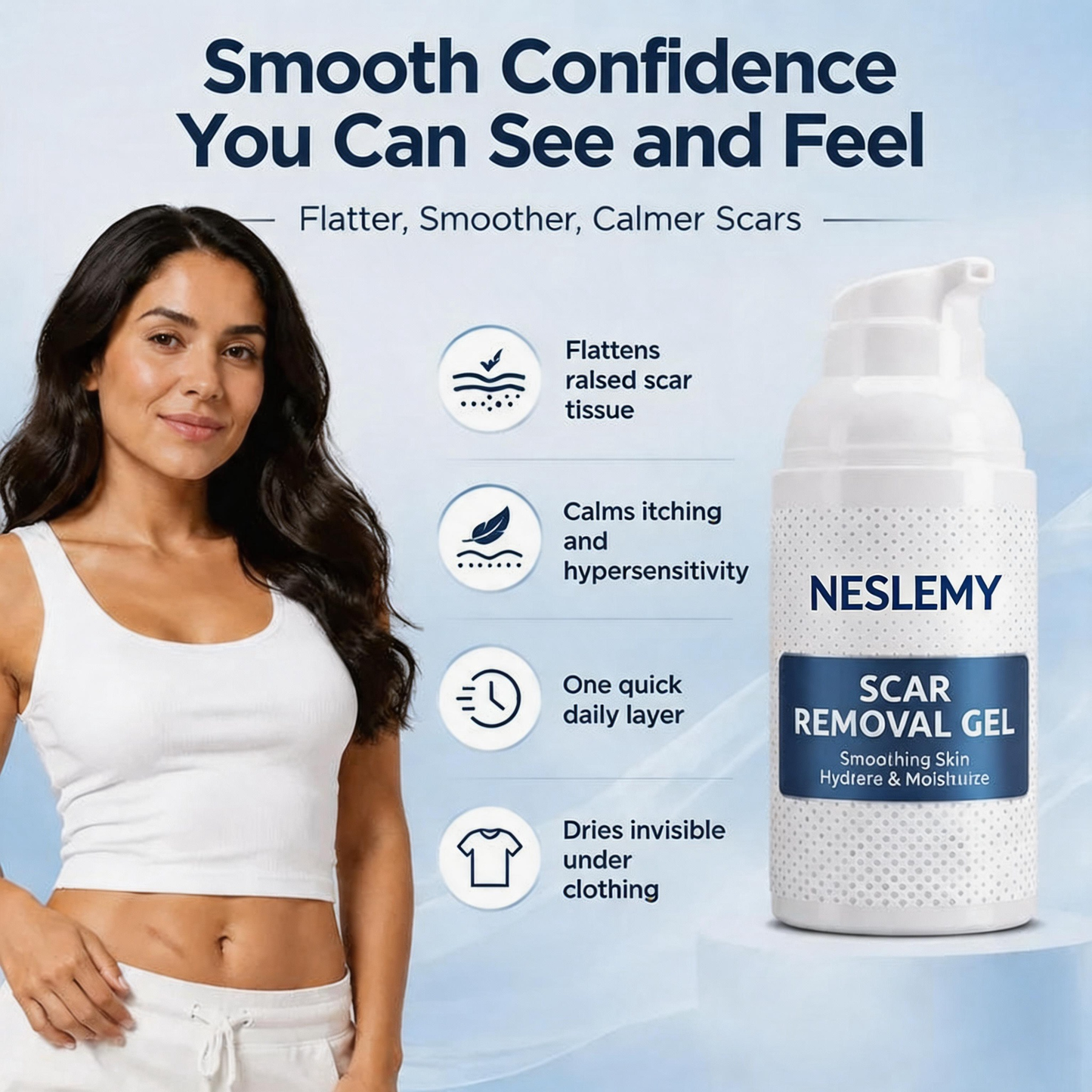 Buy 1 Get 1 Free🔥NESLEMY Scar Removel Gel Smoothing Skin Hydrate & Moisturize