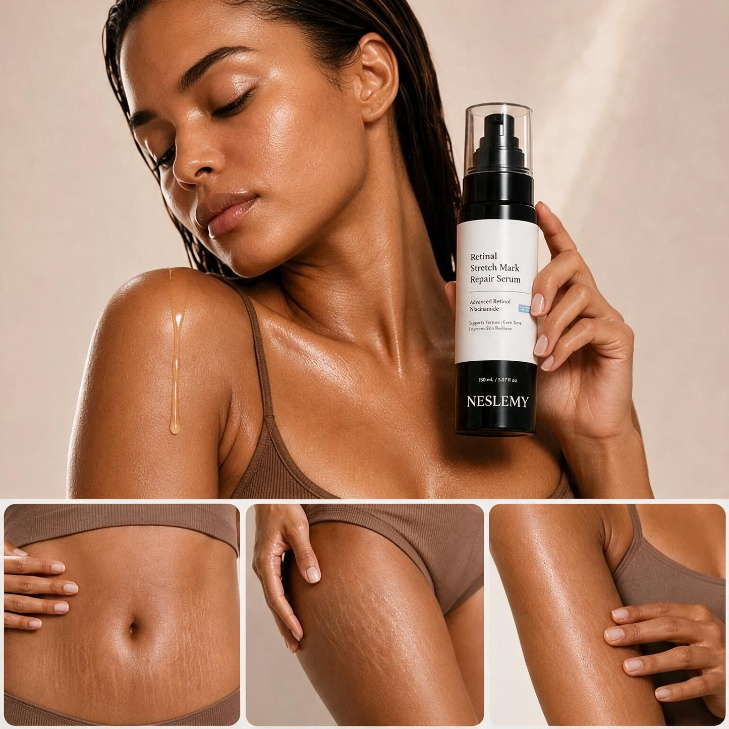 💥70K+ SOLD💕NESLEMY® Advanced Retinal Stretch Mark Serum — Pregnancy, Growth & Weight-Change Care