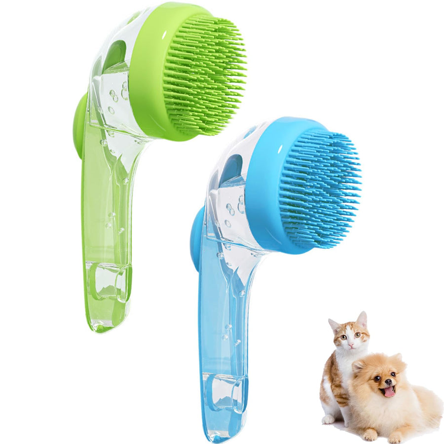 2-in-1 Pet Bath Brush with Shampoo Dispenser — 2 Pack