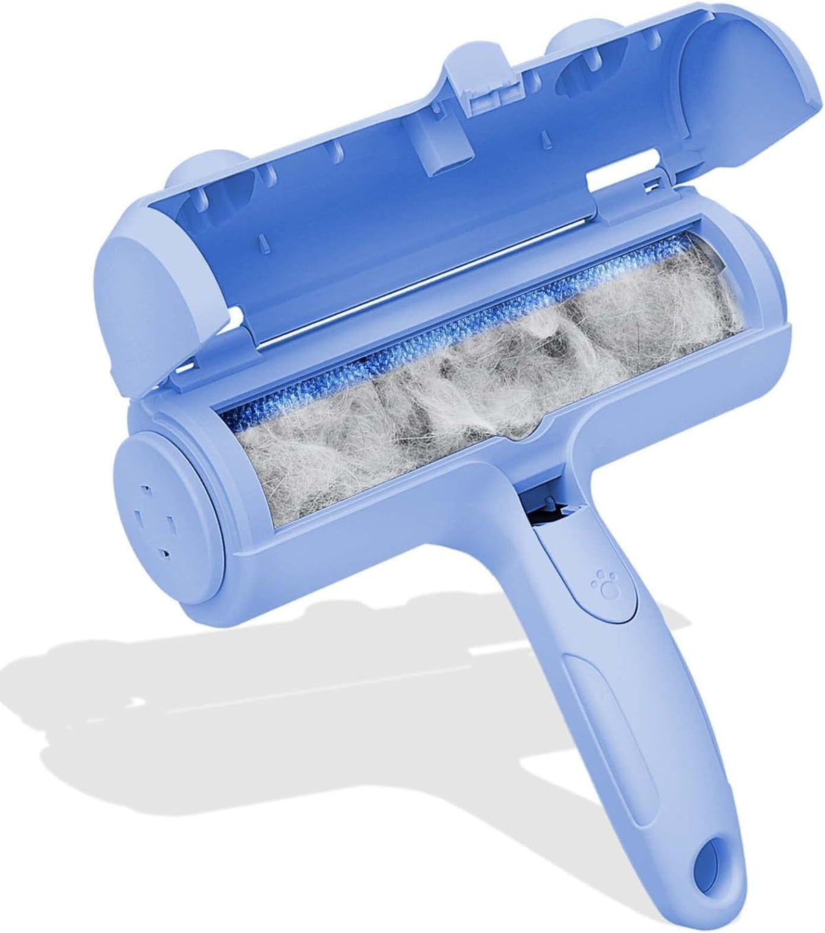 Reusable pet hair remover with built in collection chamber