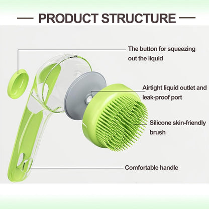2-in-1 Pet Bath Brush with Shampoo Dispenser — 2 Pack — product image 4 of 5