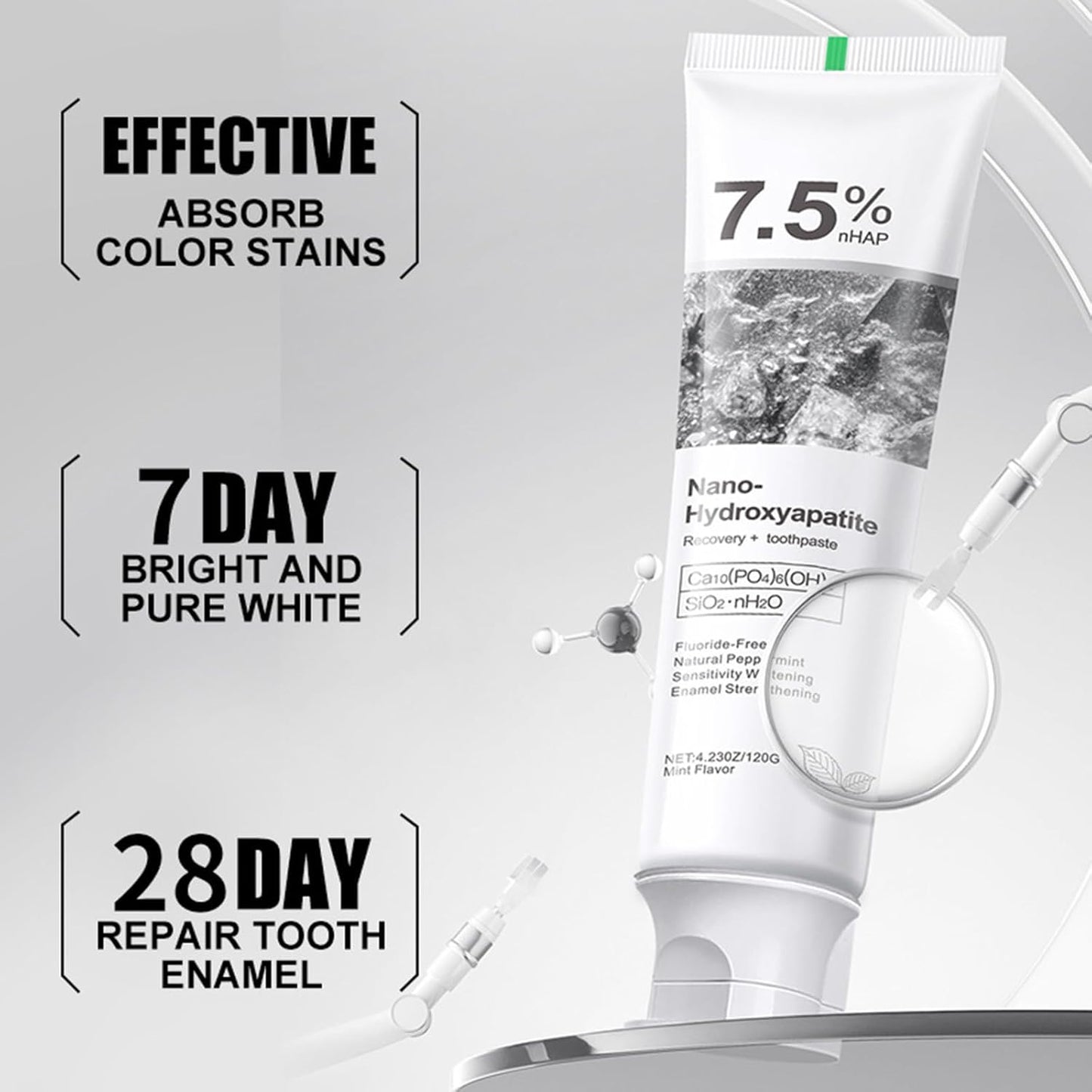 🔥Buy 1 Get 1 Free🦷7.5% Nano-Hydroxyapatite Toothpaste for Sensitive Teeth,NanoRepair, Fluoride-Free