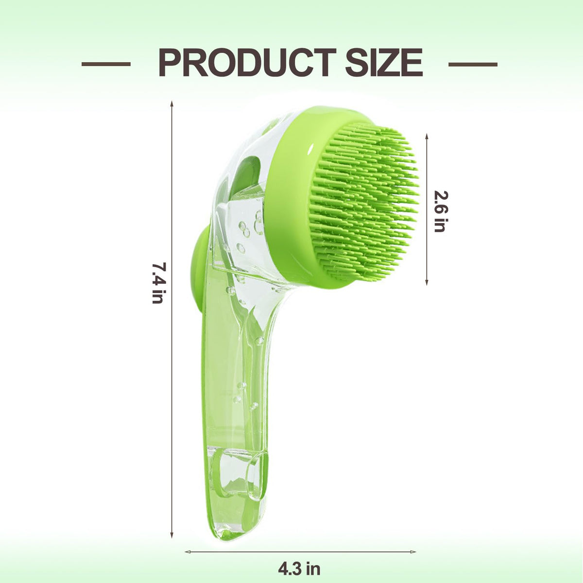 2-in-1 Pet Bath Brush with Shampoo Dispenser — 2 Pack — product image 5 of 5