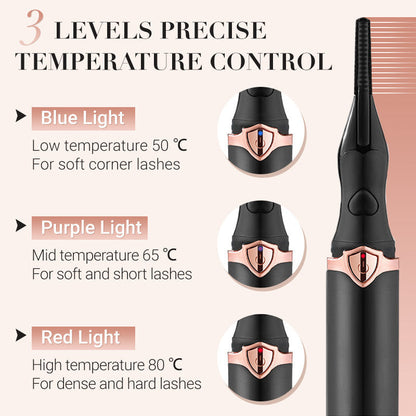 🔥 BUY 2, GET 1 FREE! 🎁 Heated Eyelash Curler ✨ Say Goodbye to Flat Lashes!