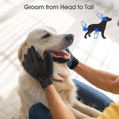 Pet Hair Removal Glove with 255 Silicone Tips for Dogs & Cats, 1 Pair Blue — product image 1 of 5