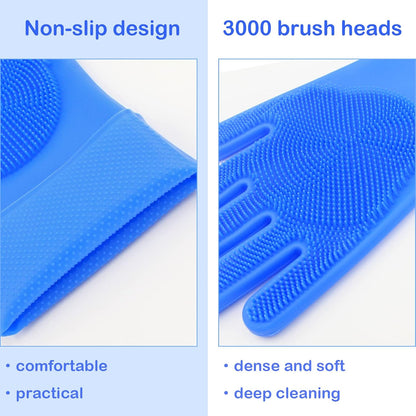 Silicone Pet Grooming Gloves Dog Washing Gloves for Bathing Massaging — product image 5 of 6