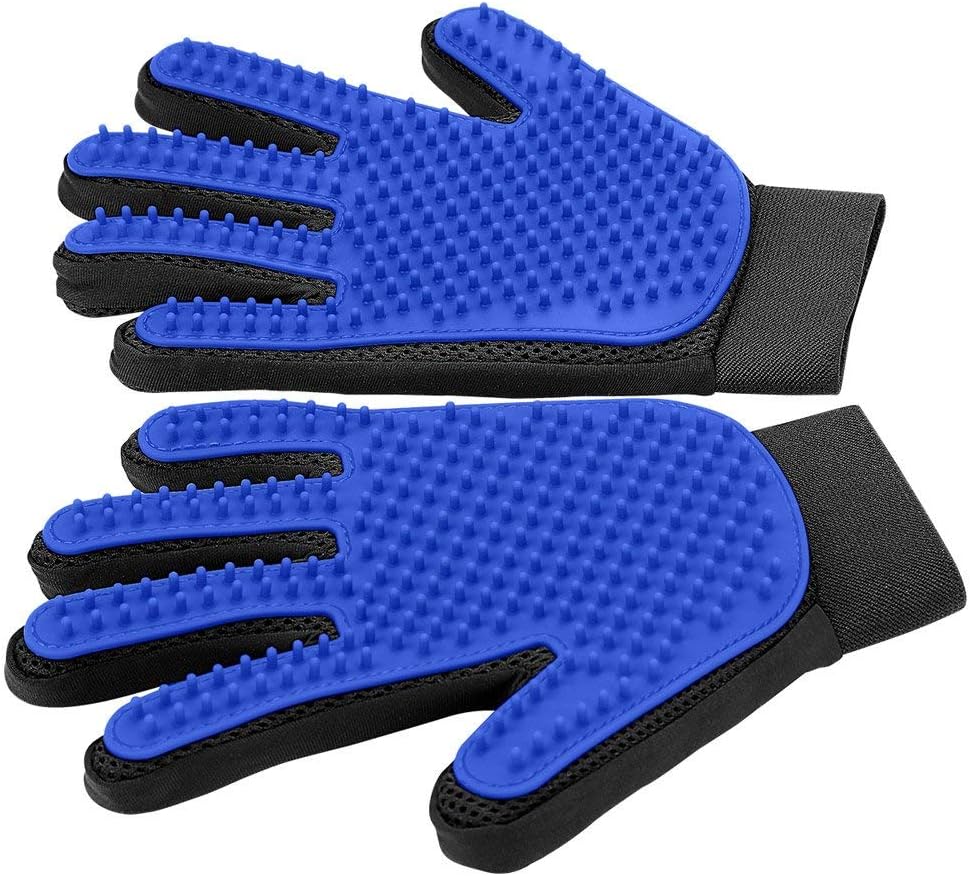 Pet Hair Removal Glove with 255 Silicone Tips for Dogs & Cats, 1 Pair Blue — product image 2 of 5