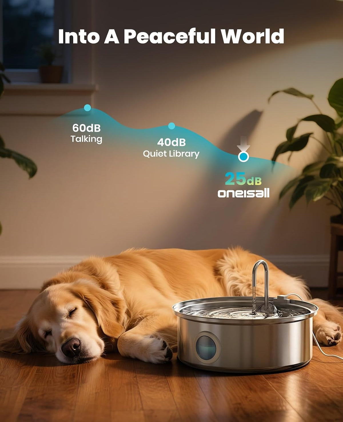 7L Dog Water Fountain for Multi-pet Household