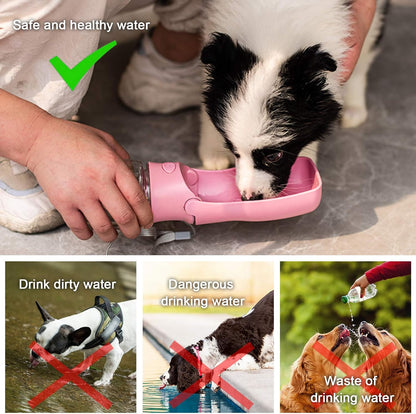 Dog Water Bottle, Foldable Dog Water Bottle Leak Proof Dispenser for Puppy Small Medium Large Dogs — product image 3 of 6