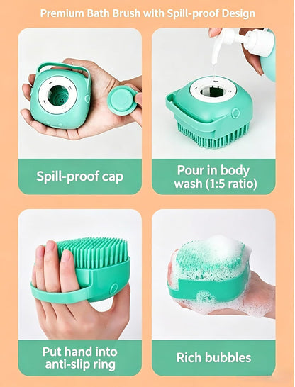 Silicone Pet Bath Brush with Shampoo Dispenser — product image 5 of 5