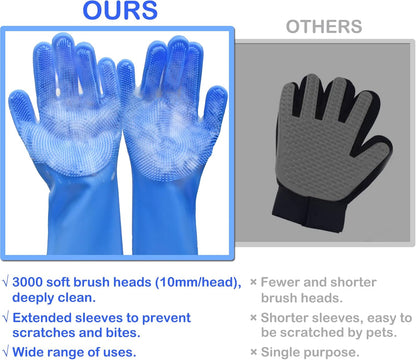 Silicone Pet Grooming Gloves Dog Washing Gloves for Bathing Massaging — product image 6 of 6