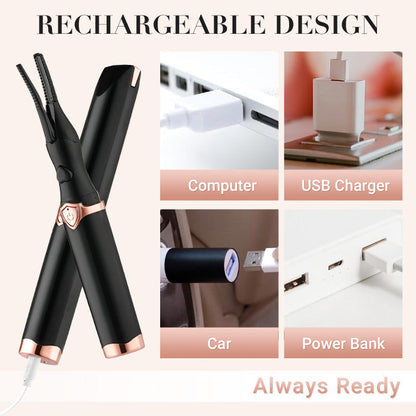 🔥 BUY 2, GET 1 FREE! 🎁 Heated Eyelash Curler ✨ Say Goodbye to Flat Lashes!