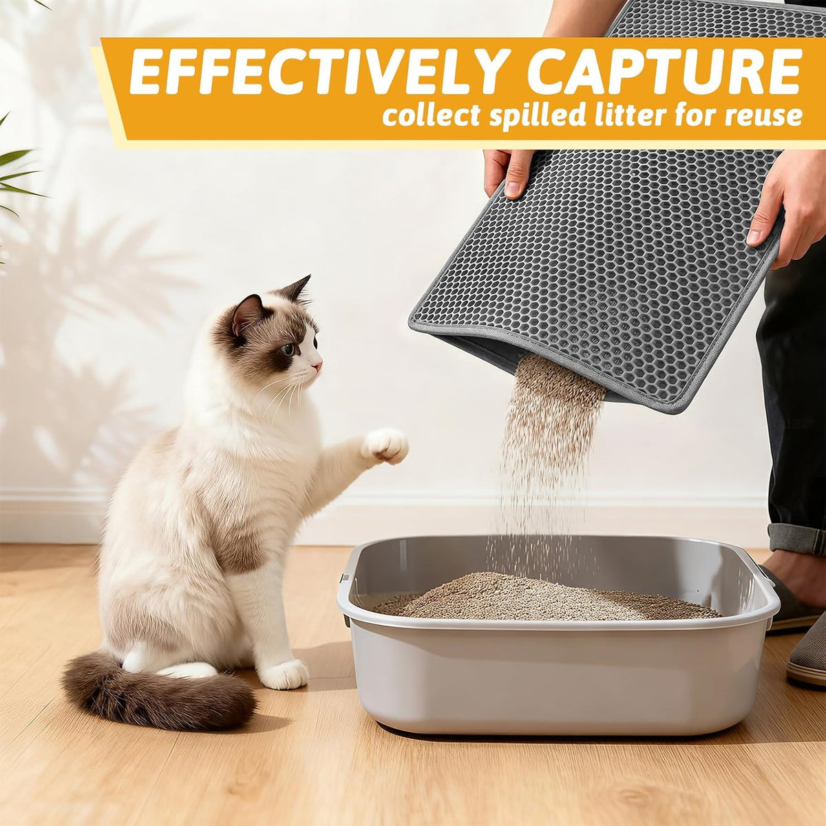 Cat litter mat collecting litter