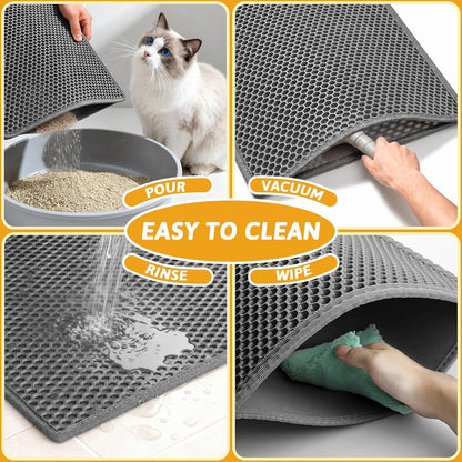 Cat Litter Mat, Double-Layer Waterproof Litter Trap — product image 2 of 6