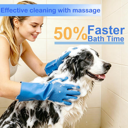 Silicone Pet Grooming Gloves Dog Washing Gloves for Bathing Massaging — product image 1 of 6