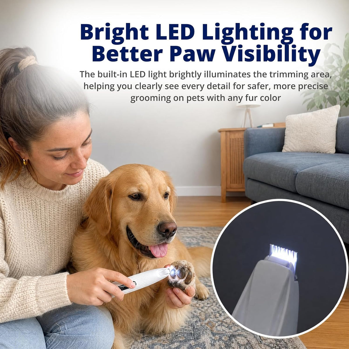 Pet Paw Trimmer | Cordless Paw Trimmer for Grooming w/Light — product image 1 of 6
