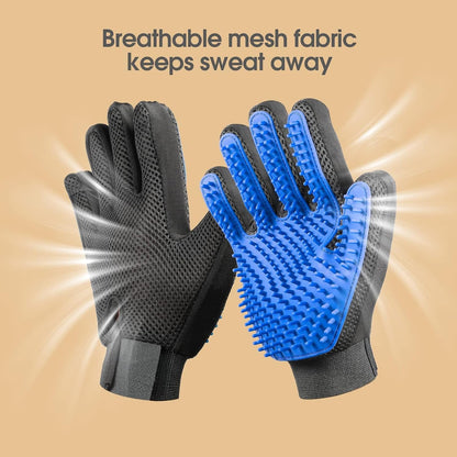 Pet Hair Removal Glove with 255 Silicone Tips for Dogs & Cats, 1 Pair Blue — product image 4 of 5
