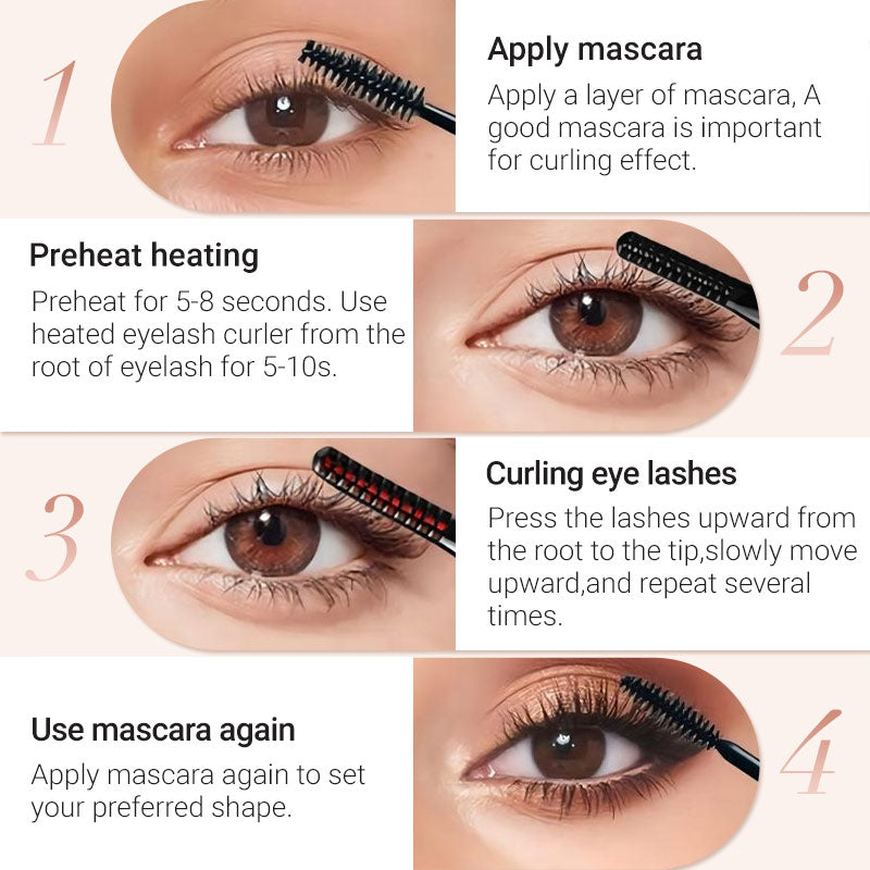 🔥 BUY 2, GET 1 FREE! 🎁 Heated Eyelash Curler ✨ Say Goodbye to Flat Lashes!
