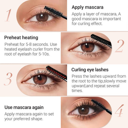🔥 BUY 2, GET 1 FREE! 🎁 Heated Eyelash Curler ✨ Say Goodbye to Flat Lashes!