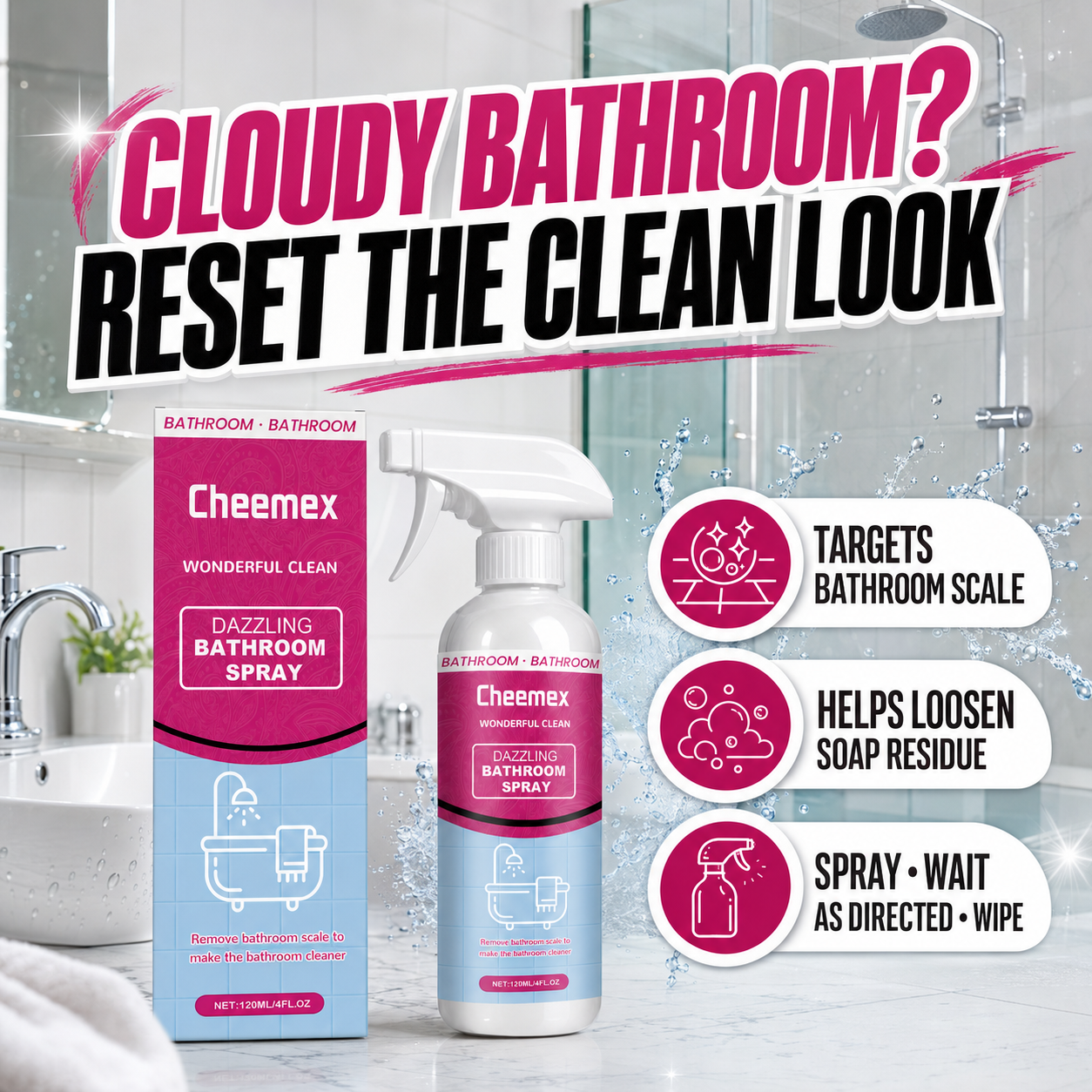 🔥 BUY 1 GET 1 FREE🔥Powerful Bathroom Cleaner Spray