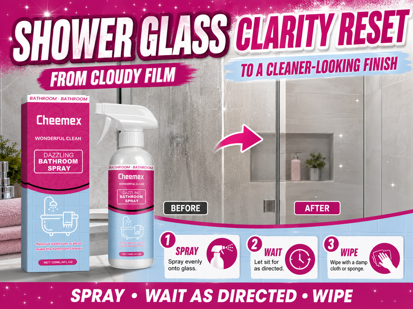 🔥 BUY 1 GET 1 FREE🔥Powerful Bathroom Cleaner Spray