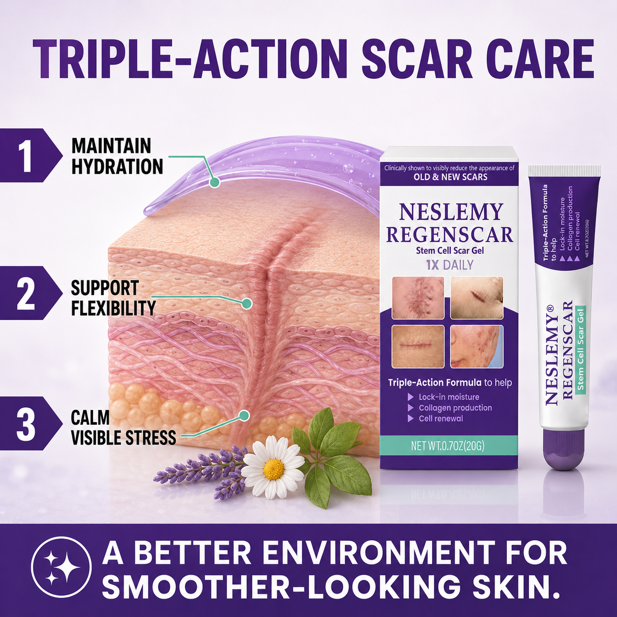 🌟 BUY 1 GET 1 FREE-NESLEMY® Scar Gel ✨ Refresh Your Skin Today!