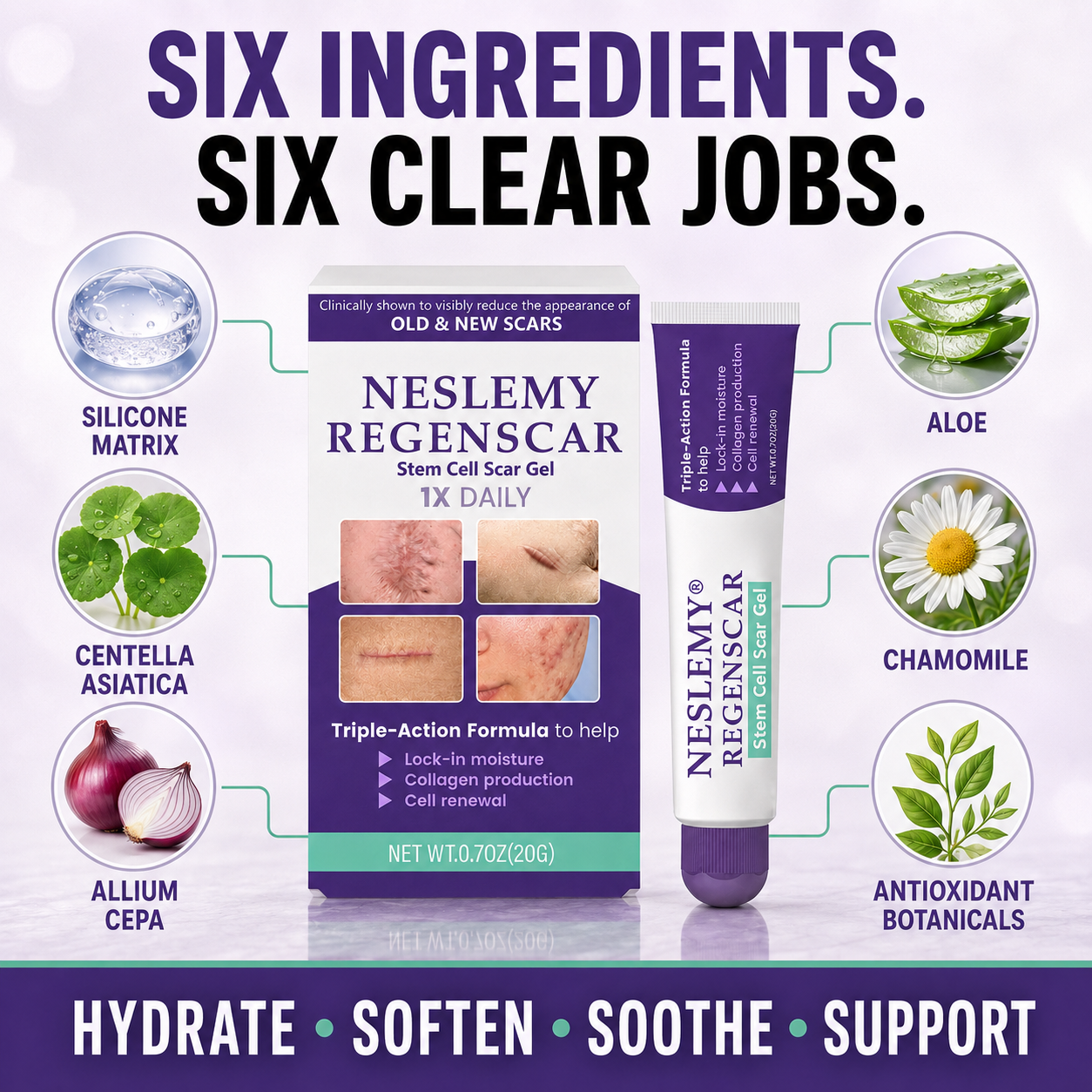 🌟 BUY 1 GET 1 FREE-NESLEMY® Scar Gel ✨ Refresh Your Skin Today!