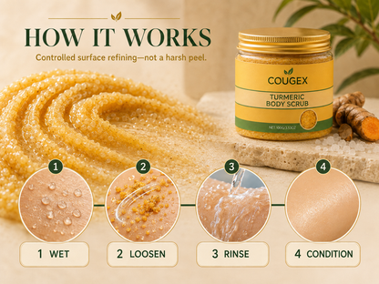 🔥 BUY 1 GET 1 FREE ✨ COUGEX™ Turmeric Body Scrub – Exfoliating Mineral Polish for Smoother, Brighter-Looking Body Skin ✨