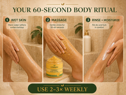 🔥 BUY 1 GET 1 FREE ✨ COUGEX™ Turmeric Body Scrub – Exfoliating Mineral Polish for Smoother, Brighter-Looking Body Skin ✨