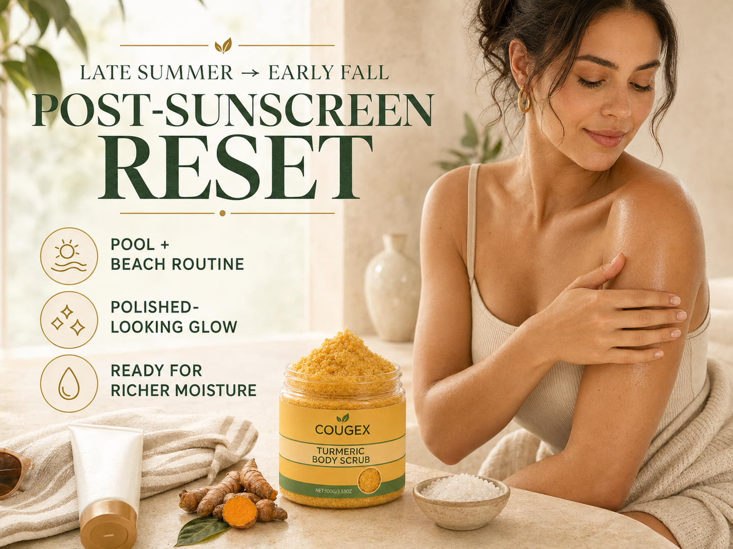 🔥 BUY 1 GET 1 FREE ✨ COUGEX™ Turmeric Body Scrub – Exfoliating Mineral Polish for Smoother, Brighter-Looking Body Skin ✨