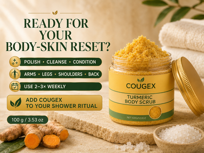 🔥 BUY 1 GET 1 FREE ✨ COUGEX™ Turmeric Body Scrub – Exfoliating Mineral Polish for Smoother, Brighter-Looking Body Skin ✨