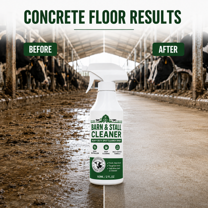 🔥 BUY 1 GET 1 FREE✨Heavy-Duty Barn & Stall Cleaner Spray – Cow Barns, Horse Stalls, Pens, Gates & Livestock Trailers