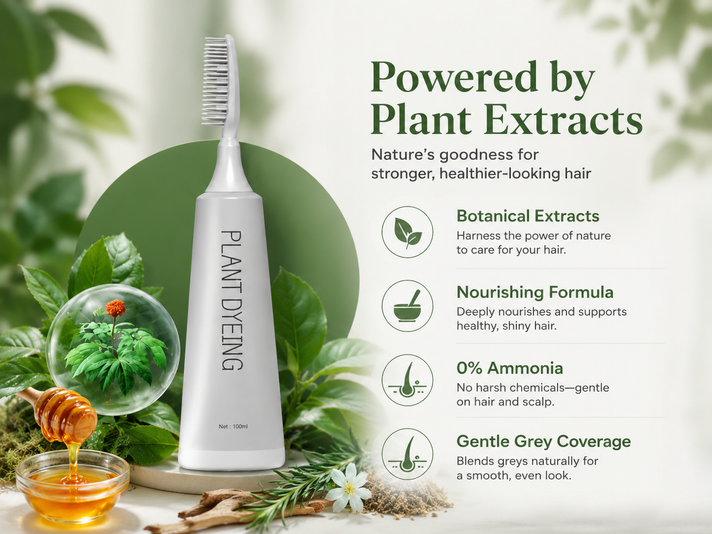 📢📢Buy 1 Get 1 Free – Last Day! ⏰Plant-Based Comb Hair Dye