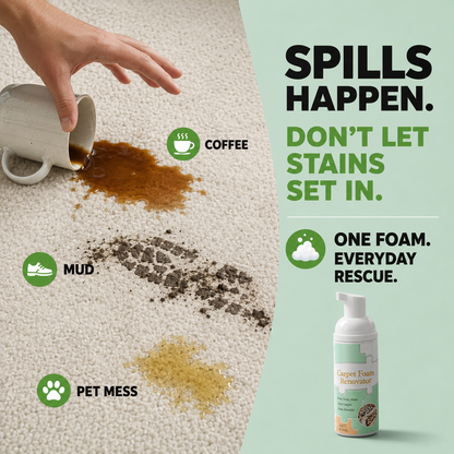 ✨BUY 1 GET 1 FREE✨ Waterless Carpet Foam Stain Remover🧽 Instant Deep Clean🔥 Remove Tough Stains Fast🚀
