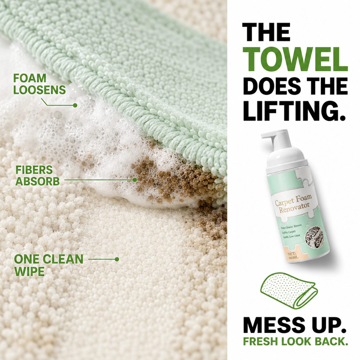 ✨BUY 1 GET 1 FREE✨ Waterless Carpet Foam Stain Remover🧽 Instant Deep Clean🔥 Remove Tough Stains Fast🚀