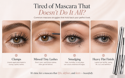 🔥 BUY 1 GET 1 FREE ✨ Precision Metal Wand Waterproof Mascara — Lift, Lengthen & Define Every Lash