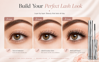 🔥 BUY 1 GET 1 FREE ✨ Precision Metal Wand Waterproof Mascara — Lift, Lengthen & Define Every Lash