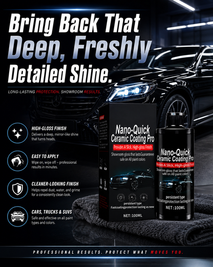 🔥 LIMITED-TIME SAVE 50%🔥Nano-Quick Ceramic Coating Spray – Deep Gloss Car Shine