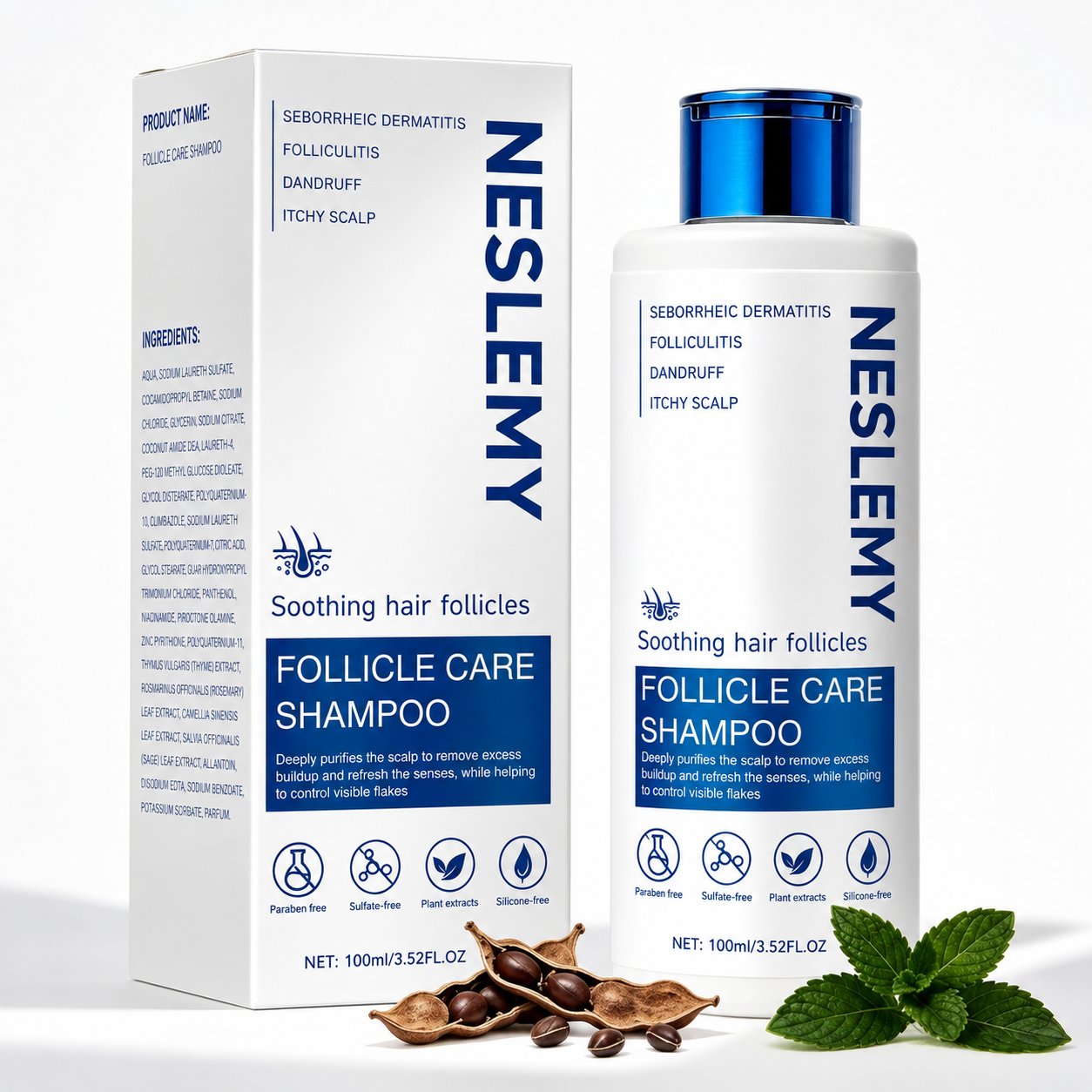 ✨BUY 1 GET 1 FREE✨ NESLEMY  Folliculitis Shampoo for Itchy, Flaky & Oily Scalp!