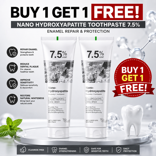 🔥Buy 1 Get 1 Free🦷7.5% Nano-Hydroxyapatite Toothpaste for Sensitive Teeth,NanoRepair, Fluoride-Free