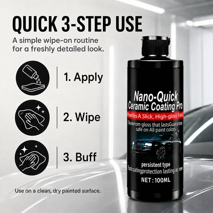 🔥 LIMITED-TIME SAVE 50%🔥Nano-Quick Ceramic Coating Spray – Deep Gloss Car Shine