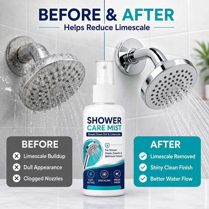 🔥Buy 1 Get 1 Free🚿 Fast-Acting Limescale Remover Spray for Showerheads and Faucets
