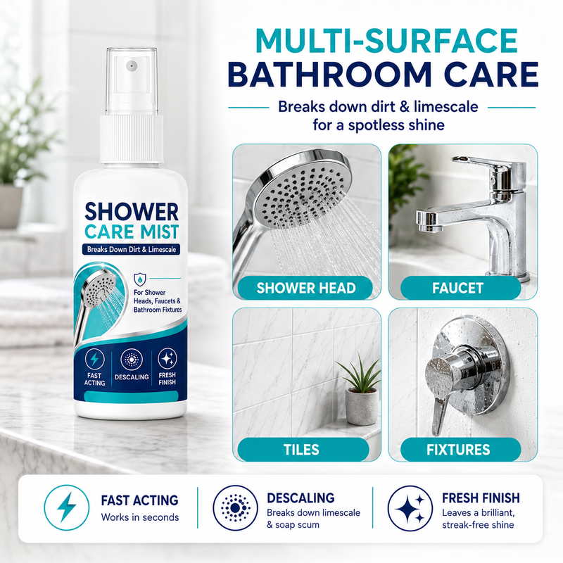 🔥Buy 1 Get 1 Free🚿 Fast-Acting Limescale Remover Spray for Showerheads and Faucets