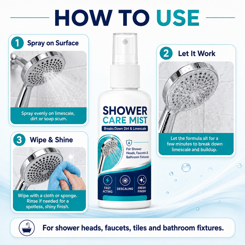🔥Buy 1 Get 1 Free🚿 Fast-Acting Limescale Remover Spray for Showerheads and Faucets